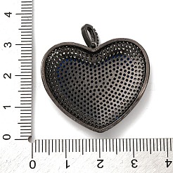 Brass Micro Pave Cubic Zirconia Pendants&nbsp;KK-U076-22EB