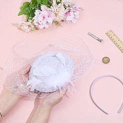 Mesh Veil Cloth Hair Bands&nbsp;AJEW-WH0248-740B