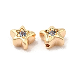 Brass Cubic Zirconia Beads&nbsp;KK-Q773-01G-02