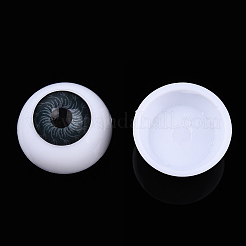 クラフトプラスチック人形の眼球  ハロウィンホラー小道具  スチールブルー  20x10mm&nbsp;DIY-PH0019-63E-20mm