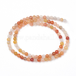 Natural Golden Silk Jade Beads Strands&nbsp;G-L555-05-4mm