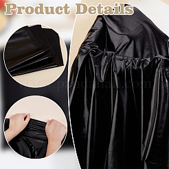 DIY クラフト用のポリエステル スパンデックス生地  服飾材料  ブラック  150x100x0.03cm&nbsp;DIY-WH0578-92C