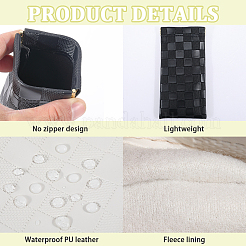 2Pcs 2 Colors PU Imitation Slip-in Leather Glasses Case&nbsp;AJEW-CN0003-26C