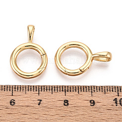 Brass Spring Gate Rings&nbsp;KK-T078-21G