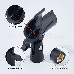 Plastic Adjustable Microphone Clip Holder for Mic Stand&nbsp;FIND-WH0366-305