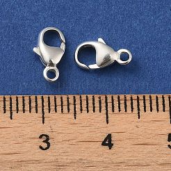 925スターリングシルバーカニカン  オーバル  銀  9x5x2.5mm  穴：1.4mm&nbsp;STER-G040-05B