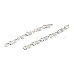 変色しない304ステンレススチールエンドチェーン  チェーンエクステンダー  ハンダ付け  ステンレス鋼色  35x2.5mm&nbsp;STAS-A085-01A-P