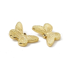 PVD真空メッキ201ステンレススチールペンダント  バタフライチャーム  18KGP本金メッキ  10.5x15x3mm  穴：0.8mm&nbsp;STAS-J401-VC755
