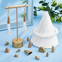 80Pcs 8 Style Tibetan Style Alloy Beads Cone & Caps&nbsp;FIND-NB0003-15