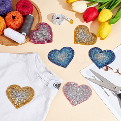 6Pcs 3 Colors Heart Hotfix Rhinestone&nbsp;DIY-FG0003-53