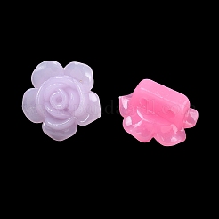 プラスチックビーズ  模造ゼリー  花  ミックスカラー  18x18.5x11.5mm  穴：2mm  約454個/500g&nbsp;KY-F023-10