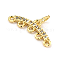 Brass Micro Pave Clear Cubic Zirconia Chandelier Component Links&nbsp;KK-NH0003-01G