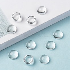 Transparent Half Round Glass Cabochons&nbsp;GGLA-R027-10mm