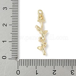 Brass Micro Pave Cubic Zirconia Pendants&nbsp;KK-M326-13C-G