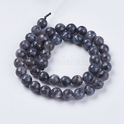 天然ラルビカイトビーズ連売り  多面カット  ラウンド  8mm  穴：1mm  約47~48個/連  14.8~15インチ&nbsp;G-G542-8mm-27
