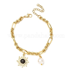 Cat Eye Charm Bracelets&nbsp;BJEW-JB12420-03