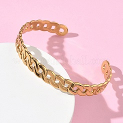 304 Stainless Steel Cuff Bangles&nbsp;BJEW-A160-03G