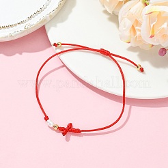 Rack Plating Brass & Natural Cultured Freshwater Pearl Beads Braided Bead Bracelets&nbsp;BJEW-JB13768