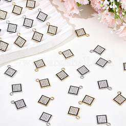 40Pcs 2 Colors Alloy Rhinestone Pendants&nbsp;FIND-SC0020-26