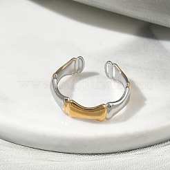 304 Stainless Steel Cuff Open Rings&nbsp;RJEW-F202-01B-GP