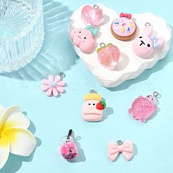 10Pcs 10 Styles Resin Pendants Sets&nbsp;RESI-FS0002-23