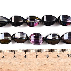 電気メッキガラスビーズセット  涙の形  ブラック  15x11.5~12x10~10.5mm  穴：1.2mm  約39~40個/連  23.62~23.94インチ（60~60.8cm）&nbsp;EGLA-T028-01P
