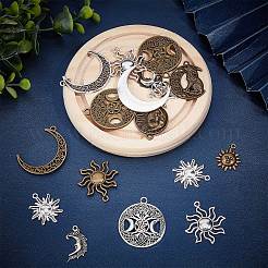 72Pcs 18 Style Tibetan Style Alloy Pendants&nbsp;TIBEP-SC0002-23