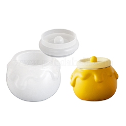 蜂蜜瓶 食品グレード DIY 収納ボックス シリコン型  レジン型  ホワイト  72~97x27~66mm&nbsp;PW-WG71499-01