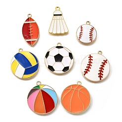 16Pcs 8 Styles Alloy Enamel Pendants&nbsp;ENAM-FP0002-34