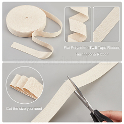 Flat Polycotton Twill Tape Ribbon&nbsp;OCOR-WH0066-92I-01