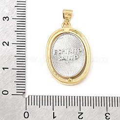 Brass Micro Pave Clear Cubic Zirconia Pendants&nbsp;CU-CBAB8F5-01G-02