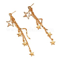 Alloy & Rhinestone Tassel Stud Earrings&nbsp;WGC7DA3-02