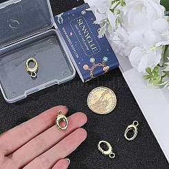 6Pcs Brass Spring Gate Rings&nbsp;FIND-SC0010-92