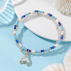 Ocean Alloy Charm Bracelets&nbsp;BJEW-MZ00338-02
