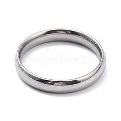 イオンプレーティング（IP）304ステンレススチール製シンプルプレーンバンド指輪女性用  ミックスカラー  usサイズ8 1/2(18.5mm)&nbsp;RJEW-B036-07
