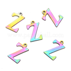 Ion Plating(IP) 304 Stainless Steel Alphabet Charms&nbsp;STAS-H122-Z-M