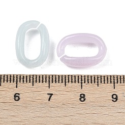 プラスチック製クイックリンクコネクター  模造ゼリースタイル  オーバル  ミックスカラー  15.5x11.5x6mm  約1470個/500g&nbsp;KY-B005-08
