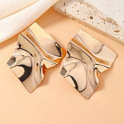 Iron Irregular Mirror Statement Stud Earrings&nbsp;LZ8927