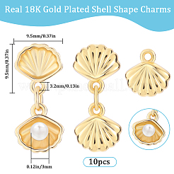 10Pcs Brass Charms&nbsp;KK-BBC0014-33