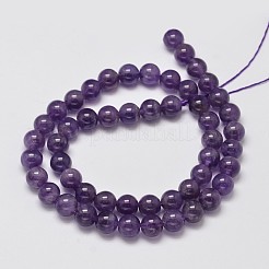 Natural Amethyst Round Bead Strands&nbsp;X-G-M304-18-8mm