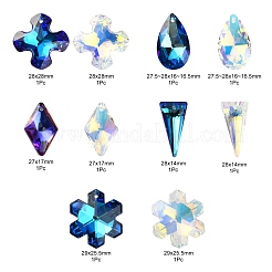 11Pcs K9 Glass Rhinestone Pendants&nbsp;GLAA-TZ0001-02