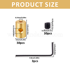 合金と真鍮のピンキーパーロック留め具  ラペルピンバック交換  レンチで  ゴールドカラー  9x6mm&nbsp;TOOL-WH0059-082A-G