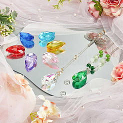 DIY Teardrop Glass & Stainless Steel Keychain Making Kit&nbsp;DIY-SP0001-22