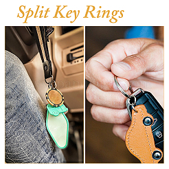 60Pcs 2 Colors Iron Split Key Rings&nbsp;KK-DC0004-15