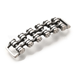 304ステンレススチールコネクタチャーム  チェーンリンク  アンティークシルバー  11x39x5.5mm  穴：7x2mm&nbsp;STAS-G350-42AS