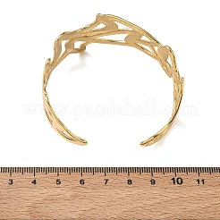 304 Stainless Steel Cuff Bangles for Women&nbsp;SA-CBAEBCF-01G-A