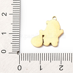 Christmas 304 Stainless Steel Enamel Pendants&nbsp;STAS-B112-02G-02