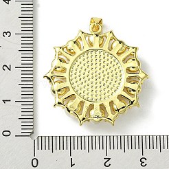 環境に優しい真鍮のペンダント  天然シェルとプラスチックパールを使用  長持ちメッキ  18KGP本金メッキ  カドミウムフリー＆鉛フリー  フラットラウンド  30x29.5x6mm  穴：5x3mm&nbsp;KK-A204-02B-04G