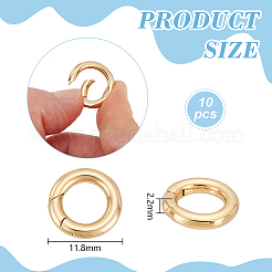 10Pcs Brass Spring Gate Rings&nbsp;KK-UN0005-59A