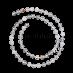 Natural Dendritic Agate Beads Strands&nbsp;G-D0005-18-6mm
